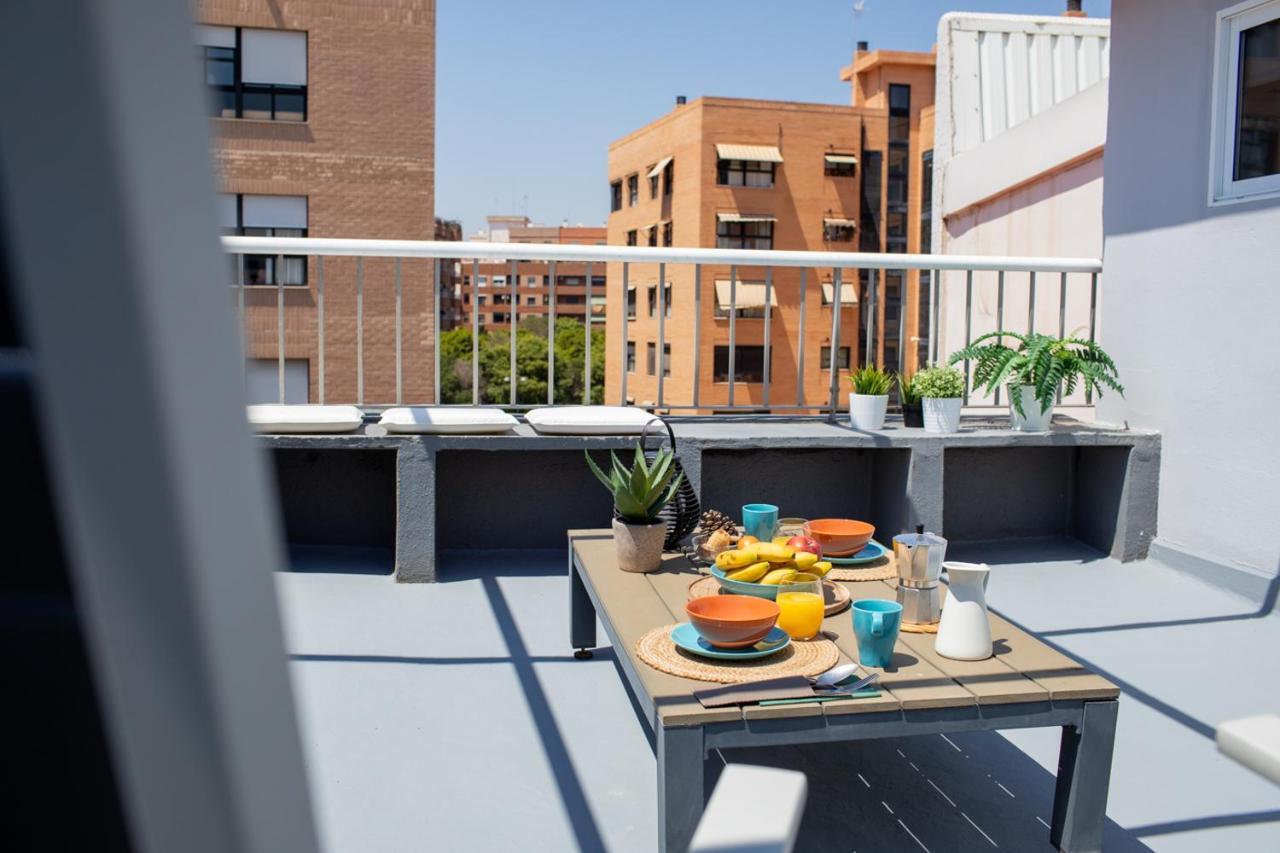 Florit Flats - Cabanyal 3 Bedroom Wifi Ac Terrace Beach Penthouse Valencia Luaran gambar