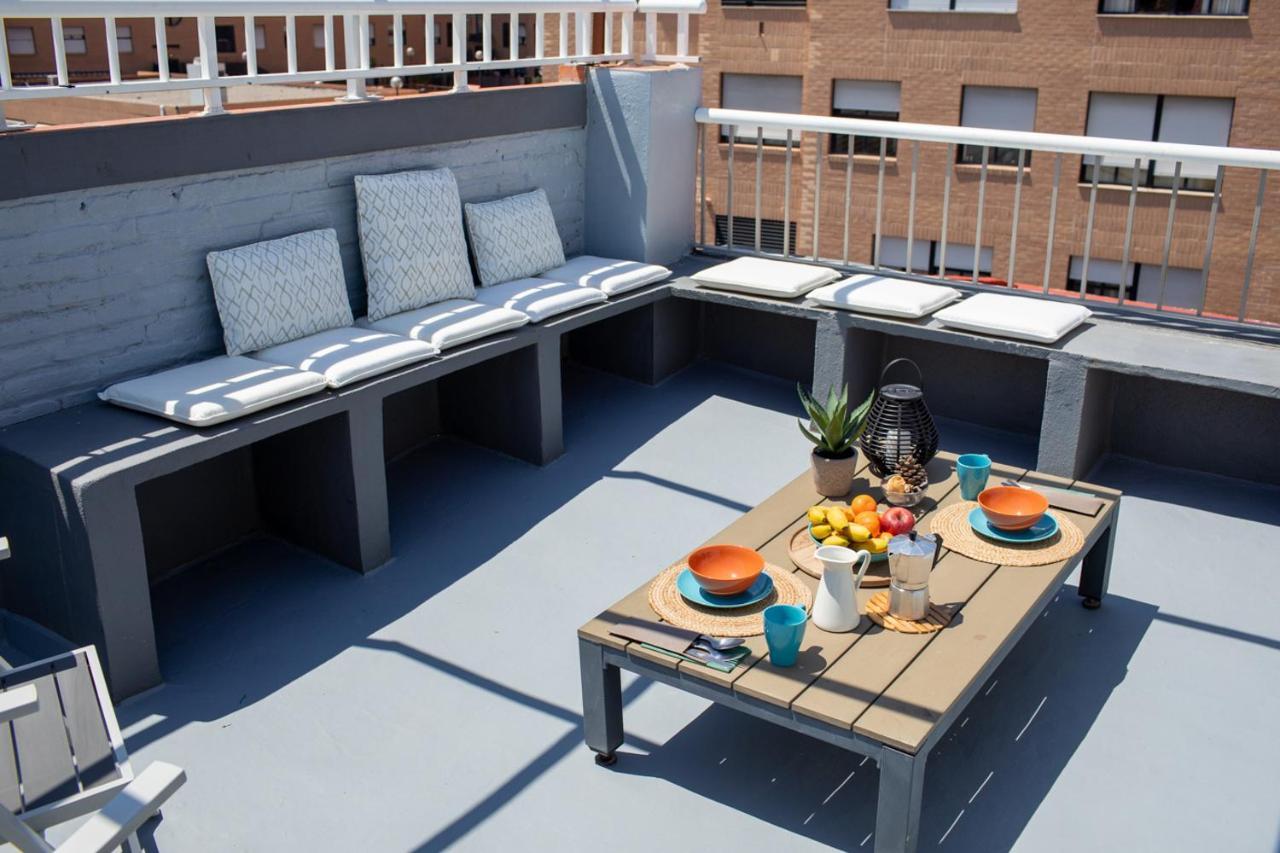 Florit Flats - Cabanyal 3 Bedroom Wifi Ac Terrace Beach Penthouse Valencia Luaran gambar