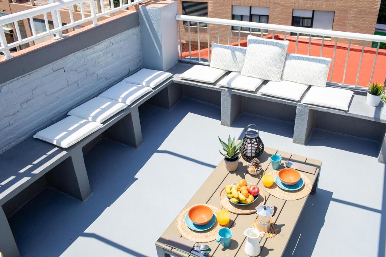 Florit Flats - Cabanyal 3 Bedroom Wifi Ac Terrace Beach Penthouse Valencia Luaran gambar